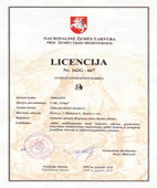 Licencija Nr. 162G-667 atlikti geodezinius darbus